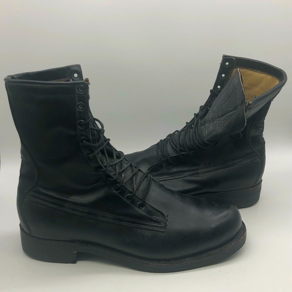 Addison Shoe Company Boots Men's 11D Tall Leather Lace Up Combat - Picture 1 of 6